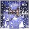 148 Pieces Christmas Snowflake Window Clings Stickers, Christmas Window Decorations